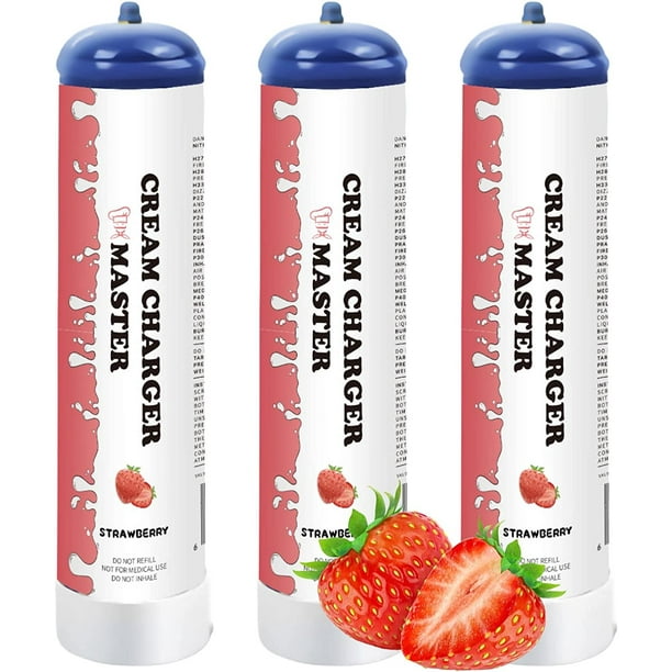 GreatWhip Strawberry Flavor N2O Whipped Cream Charger 615g Pure Nitrous