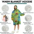 thumbnail image 5 of Wearable Oversized Blanket,Dinosaurs River Volcano Green Pattern Wearable Blanket Hoodie for Adults,Cozy Hooded Blankets with Super Pockets,Super Warm Fuzzy Pullover for Women & Men, 5 of 6