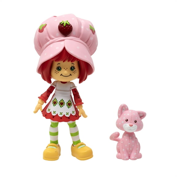 Boss Fight Studio Classic Strawberry Shortcake Action Figure – Collectible, Scented Figurine with Removable Hat and Animal Companion – 1:12 Scale