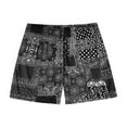 thumbnail image 3 of XINPING Men's Big and Tall Swim Trunks Retro Athletic Hawaiian Print Quick-Dry Vacation Beach Shorts with Pockets Stretch Fabric Mens Summer Clothes, 3 of 4