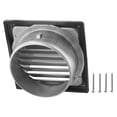 thumbnail image 4 of Stainless Steel Square Extractor Fan Duct Vent Mesh Cover Screw Sealing Ring Set, 4 of 9
