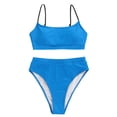 thumbnail image 3 of XIYON Women's Bikini Sets Womens High Waisted Swimsuits Bottom Padded Bathing Suits Bikini Sets Top Two Piece Swimwear Summer Beach Vacation Bathing Suits, 3 of 5