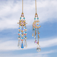 thumbnail image 6 of Crystal Suncatcher Outdoor Wind Chimes Garden Wind Music 3d Wind Spinner Hanging for Garden Rainbow Maker Decoration B, 6 of 7