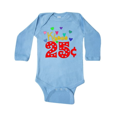 

Inktastic Valentine’s Day Kisses 25 Cents Gift Baby Boy or Baby Girl Long Sleeve Bodysuit