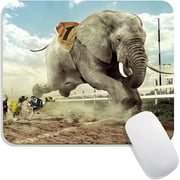 Hokafenle Elephant Animal Mouse Pad for Office Computers&Laptop with Designs Printed, Custom