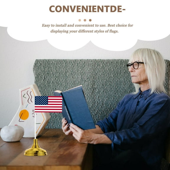 GOOHOCHY  10 Pcs Flagpole Base Holder for Table Indoor Flagpoles Brackets