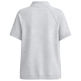 thumbnail image 5 of Huowey Womens Sweatshirt Solid Color Slim Fit Workwear Top Short Sleeve Lapel Collar Summer Commute Loose Fit Soft Comfort Lightweight Fall Clothes,Grey,M, 5 of 5