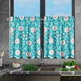 thumbnail image 5 of Dog Paw Bone Window Treatment 36 inches Kitchen Tiers Curtains Cute Half Curtains Kitchen Rod Pocket, 5 of 6
