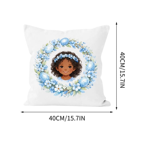 Czzoypi Easter Character Throw Pillow, Soft KidsEaster Gift for Basket Stuffer, Holiday Decor Cushion for Children's Room Sofa Bed