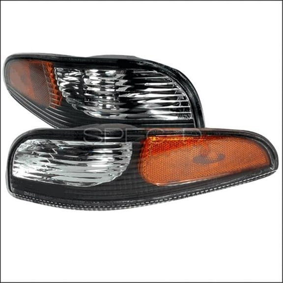 Spec-D Tuning Bumper Lights for 97 to 04 Chevrolet Corvette, Black - 10 x 12 x 18 in.