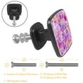 thumbnail image 3 of 4 Pcs Cabinet Handle Drawer Pulls Geometric Pink Knobs with Screws Square Furniture Office Cabinet Knob Decoration, 3 of 7