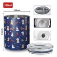 thumbnail image 4 of 12oz Coffee Tumblers Dark Blue Christmas Dog and Snowman Pattern Stainless Steel Vacuum Insulated Travel Tumbler Coffee Cups Mug with Lid and Straw with Cleaning Brush for Cold & Hot Drinks, 4 of 5