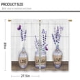 thumbnail image 2 of Farmhouse Purple Lavender Kitchen Curtains Bottle Rustic Country Flower Small Short Cafe Window Curtains Floral Plank Rod Pocket Bathroom Window Drapes Treatment Tier Curtains (27.5x36 Inch), 2 of 6