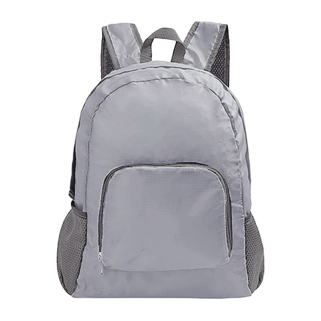 GPOECD Lightweight Compact Hiking Backpack for Kids Travel Daypack for Outdoor Activities with Zipper and Pockets Mini Backpack 01_Grey,One Size