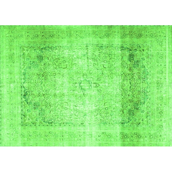 Ahgly Company Indoor Rectangle Persian Green Traditional Area Rugs, 8' x 10'
