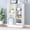 Warm White, variant on IOTXY Simple Bookcase with Base - 3 Tier 10 Cubes 55" wide Freestanding Low Display Cabinet, Bright Blue