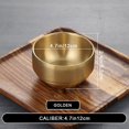 thumbnail image 2 of Roucerlin 2Pack Thick 304 Stainless Steel Bowls, Small Double Wall Rice Bowls, Stainless Steel Soup Bowl Salad Bowl Noodle Bowl, Metal Bowls for Fruit Cereal Snack Appetizer (Gold, 4.7in), 2 of 7
