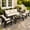 Black Frame/Beige Cushion, variant on FOOWIN 7-Piece Patio Furniture Set, HDPE Outdoor Conversation Set with 5 Seating & Cushions, Perfect Patio Sofa Set for Garden, Porch, Backyard, Grey Frame with Grey Cushion