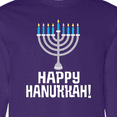 thumbnail image 4 of Inktastic Happy Hanukkah Menorah Long Sleeve T-Shirt, 4 of 5