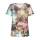 thumbnail image 5 of Blusa estampada de verano para mujer, camisetas casuales de manga corta con cuello en V, camisetas Pompotops  hkajfhjk472611, 5 of 5