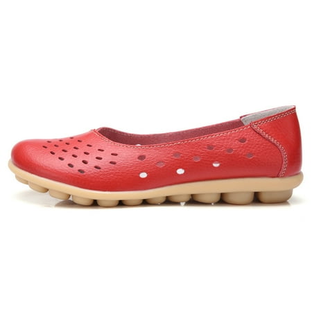 

Women‘s Hollow Out Flat Loafers Comfortable Solid Color Soft Sole Slip On Anti-skid Shoes Casual Walking Driving Shoes