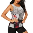 thumbnail image 2 of Fotbe Christmas Snowman With Hat Blusas Sin Mangas para Mujer – Estilo Casual, Corte Suelto, Slim-Fit, Cuello Redondo Deportivo, Tops de Verano para Gimnasio y Yoga-Medium, 2 of 7