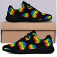 thumbnail image 6 of Unisex Fashion Rainbow Shoes, LGBT Sneakers for Men Women, Lightweight Breathable Running Walking Shoes Black Size 11.5, 6 of 7