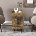 thumbnail image 4 of Costway Nightstand with Charging Station Home Bedside Sofa Side Tables with 2 Drawers Coffee, 4 of 10