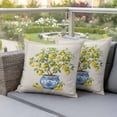 thumbnail image 2 of Outdoor Waterproof Pillow Covers Watercolor Potted Lemon on Burlap Decorative Throw Pillow Protectors,Pillowcase Cushion Cases for Patio Sofa Garden Couch,16x16in,Pack of 2, 2 of 14