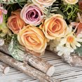 thumbnail image 4 of CSChome Artificial Flower Artificial Flower Bunch: Realistic Looking Non fading 5 Forks with 4 Rosebuds Perfect for Wedding Simulation Bouquets and Home Decor, 4 of 7