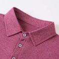 thumbnail image 6 of GEWSEY Mens Long Sleeve Polo Shirt Classic Casual Button Collared Fashion Golf Shirts (Hot Pink, 3XL), 6 of 8