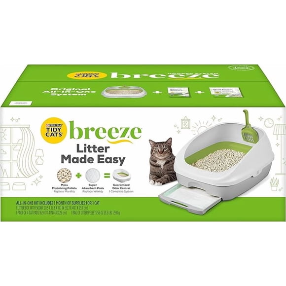 Bacs à Litière Chauds Tidy Cats Cat Litter, Breeze, Système de Bac à Litière, 1 Trousse, Neuf