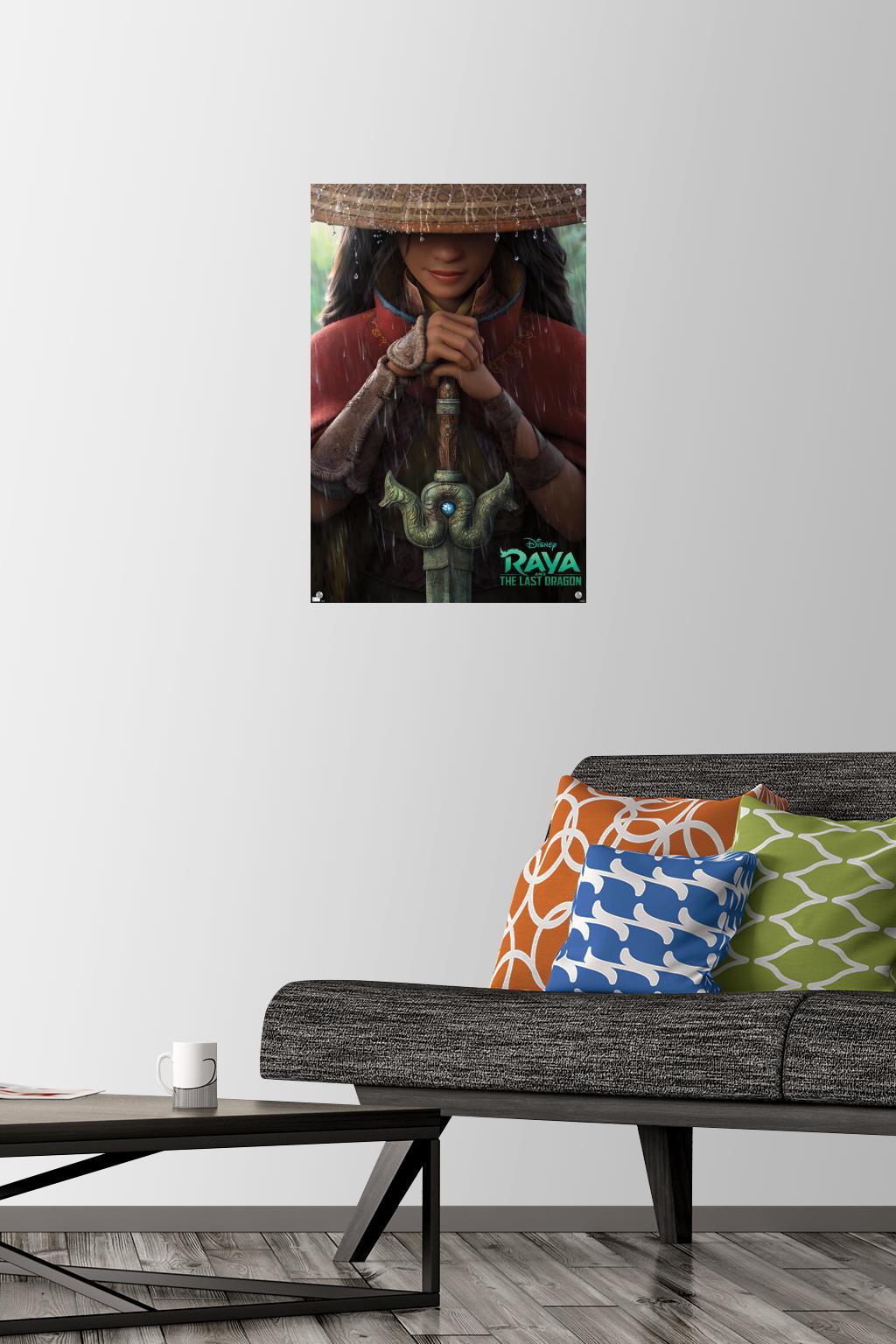 Disney Raya and the Last Dragon - Teaser Wall Poster with Pushpins, 14.725" x 22.375"