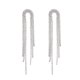 thumbnail image 1 of Pendientes largos de borlas de cristal a la moda para mujer, pendientes geométricos llenos de diamantes de imitación, declaración Je Silver, 1 of 5