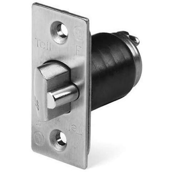 Tell Manufacturing CL100184 2-3/4" Satin Stainless Steel Guarded Cylindrical Latch Bolt