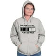 thumbnail image 3 of Sarcasm Loading Please Wait Unisex Fleece Graphic Zip Up Hoodie Brisco Brands 2X, 3 of 5
