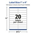 thumbnail image 6 of Avery Glossy Clear Rectangle Labels, 1" x 4", 100 Labels, 6 of 9