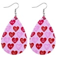 thumbnail image 1 of PVCS Boucles d'Oreilles de la Saint-Valentin Cœur Amour Lèvres Rouges Boucles d'Oreilles Imprimées Double Face, 1 of 2