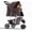 Coffee, variant on ZBAKF 3-Wheel Pet Stroller for Small & Medium Dogs and Cats, Foldable Travel Jogger with Breathable Mesh Cover, Safety Tethers, Cup Holder & Storage Basket, Lightweight Design-Lawn Green Polka Dots