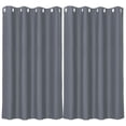 thumbnail image 1 of Unique Bargains 2pcs Blockout Thermal Insulated Grommet Window Curtain Panel Valance Darkening Drapes, 1 of 10