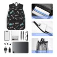 thumbnail image 4 of Xecao Sacs de Golf et Motif de Balles Sac à Dos Décontracté Tissu Oxford Résistant à l'Eau avec Sangles Rembourrées pour École Voyage Randonnée Design Léger, 4 of 6