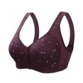 thumbnail image 4 of Iyufng Bras for Women,Push up Wireless Bra,3PC Woman's Plus Size Printing Comfortable Bra Underwear,Womens Bras Plus Size, 4 of 5