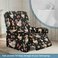 thumbnail image 4 of Renewold Christmas Chicken Bow Recliner Couch Cover Breathable Reclining Chair Slipcover 4 Pieces Non-Slip Recliner Sofa Cover with Pocket and Elastic Bottom for Dogs, Kids, 4 of 8