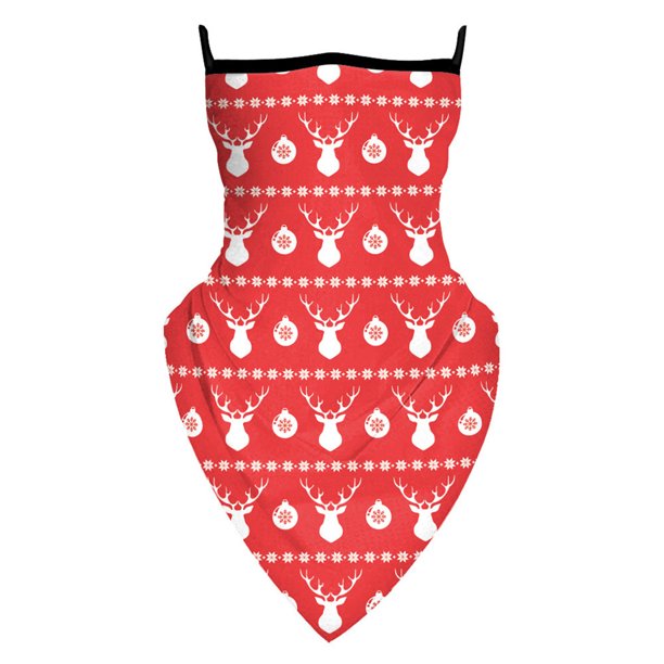 Bufanda con estampado digital de Papá Noel para ciclismo al aire libre, deportes y actividades
