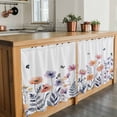 thumbnail image 6 of Spring Floral Tier Curtains 36 Inch Length, Elegant Pastoral Flowers Botanical Cafe Short Curtains for Bathroom Over Sink, Small Kitchen Curtain Light Filtering Tiered Drapes 2 Panels 27.5"Wx36"L, 6 of 8