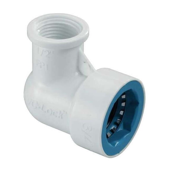 Hydrorain Elbow, 3/4 in. Tube x 1/2 in FPT, 150 psi 07775