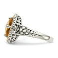 thumbnail image 3 of 14K Two-Tone Gold Ring Band Gemstone Yellow Citrine Cushion, 3 of 6