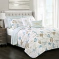 thumbnail image 1 of Lush Decor Harbor Life Quilt, Blue/Taupe, 7-Piece Set, Full/Queen, Beach-Themed Bedding, 1 of 2