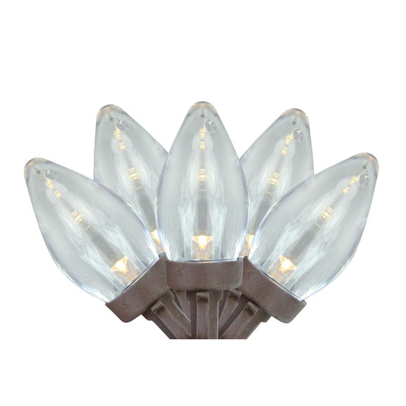 Set of 25 White LED C7 Christmas Lights - 32614107