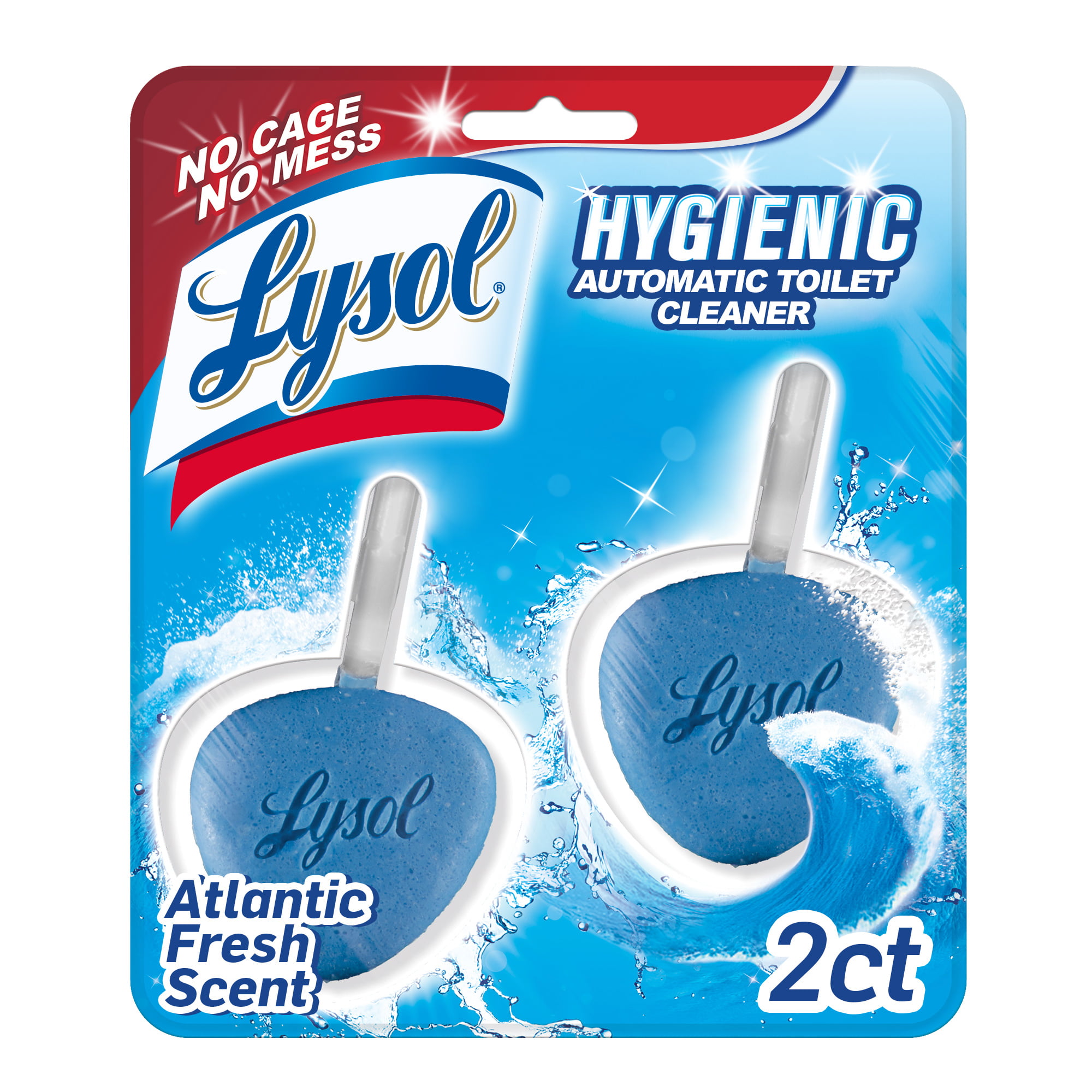 Lysol Hygienic Automatic Toilet Bowl Cleaner Atlantic Fresh 2ct